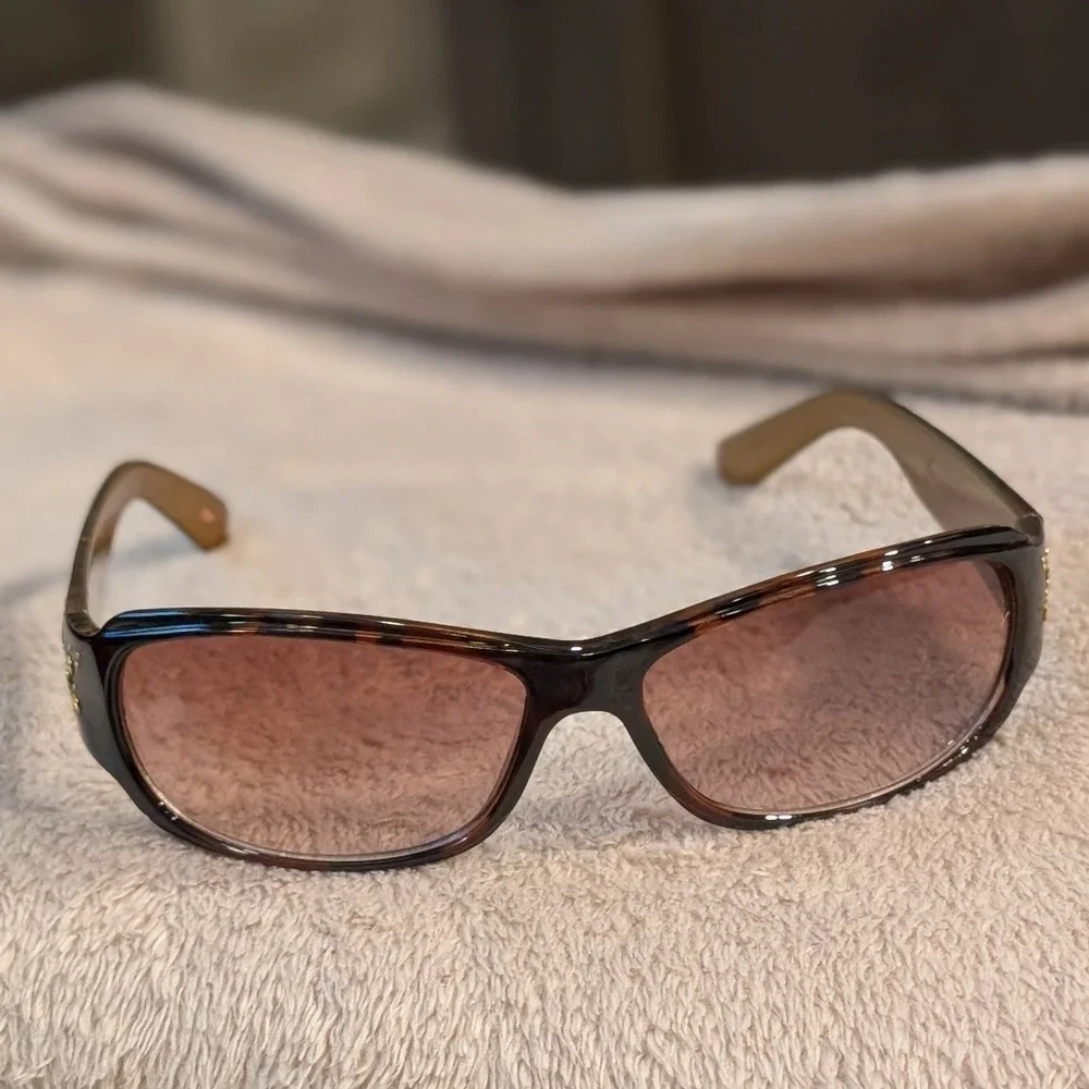 Candies Sunglasses Tortoise Shell Pink Gradient Rhinestone Y2K Retro OS Brown